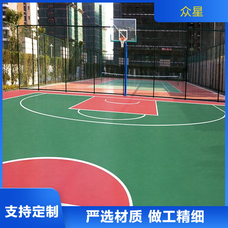 衡水市学校塑胶跑道篮球场硅PU - 厂家